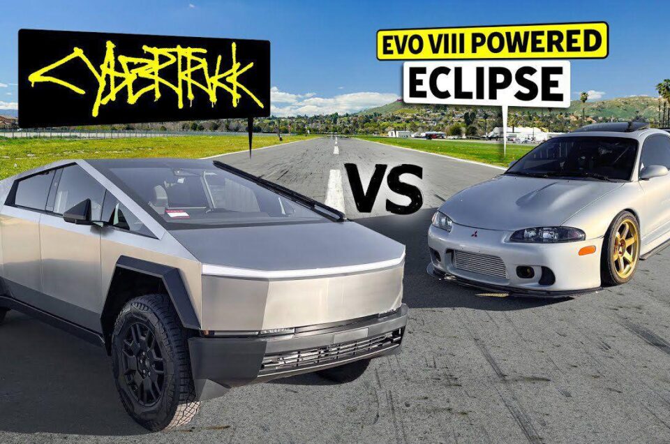 Old Mitsubishi Eclipse Challenged Tesla Cybertruck (VIDEO)