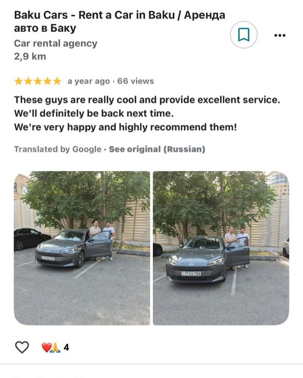 BAKU CARS Reviews
