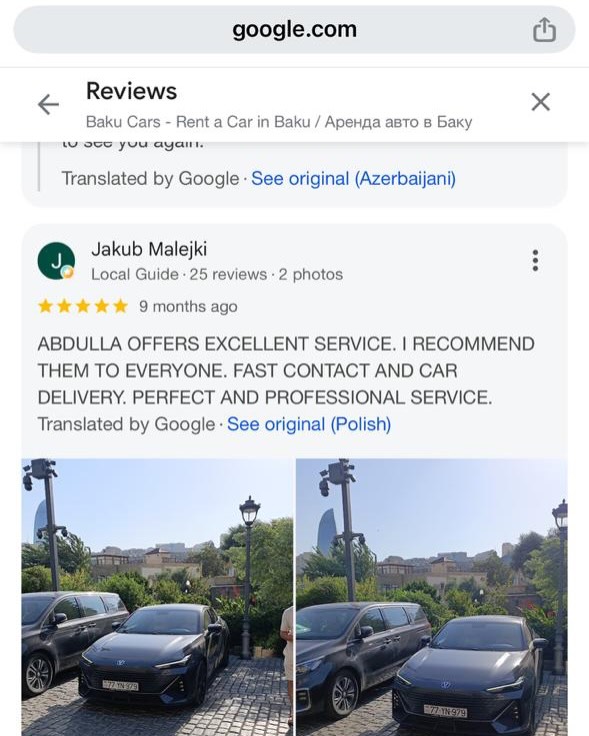 BAKU CARS Reviews