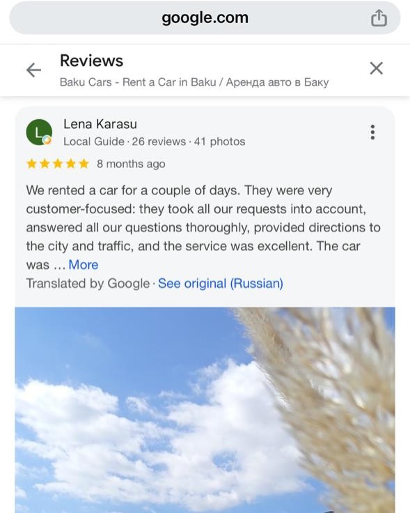BAKU CARS Reviews