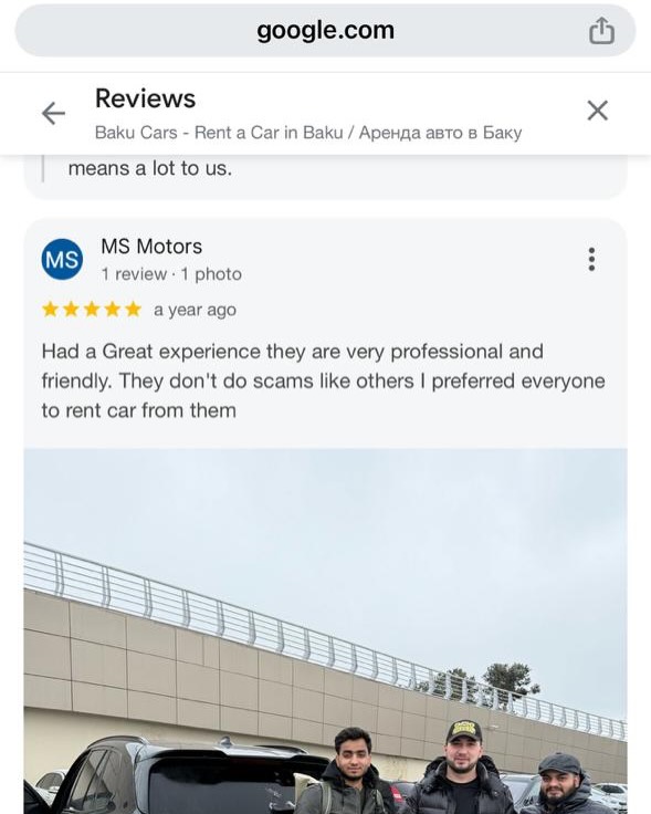 BAKU CARS Reviews