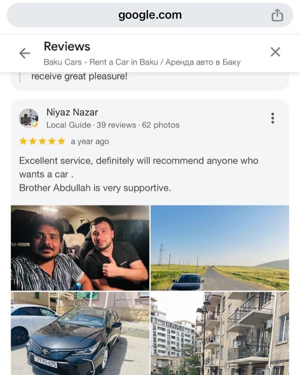 BAKU CARS Reviews