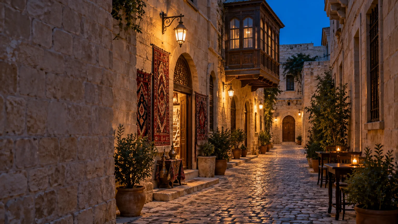 Baku Secrets guide cover with an illuminated old street and the Baku skyline